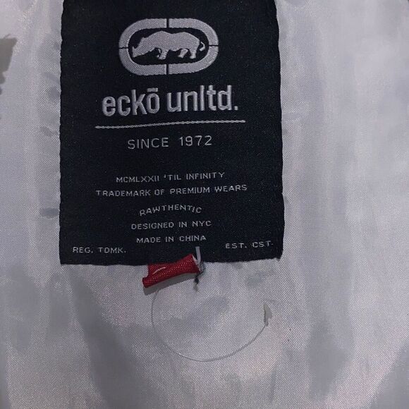 ECKO Unlimited Men's Black & Gray Zip Up Sleeveless Hoodie Vest Size S - Picture 9 of 11